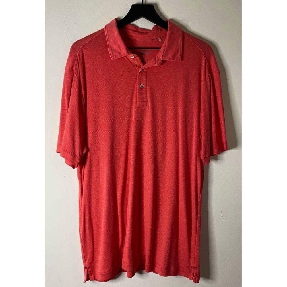 Tommy Bahama Coral Short Sleeve Polo Shirt Size XL
